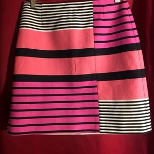 Anne Taylor Loft Skirt 2P striped pink black and white